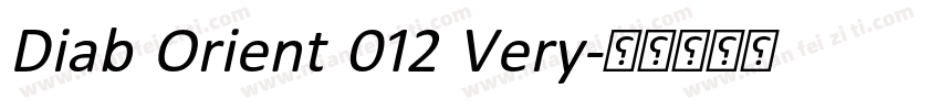 Diab Orient 012 Very字体转换